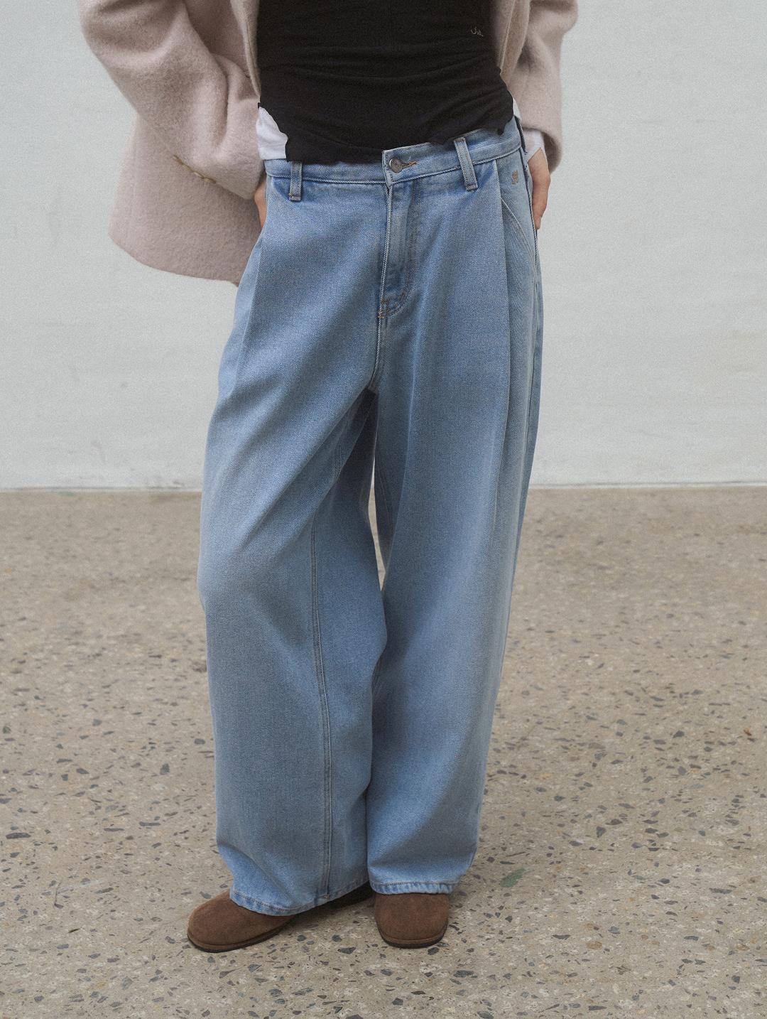 NOV PINTUCK DENIM PANTS [예약배송 10일소요]