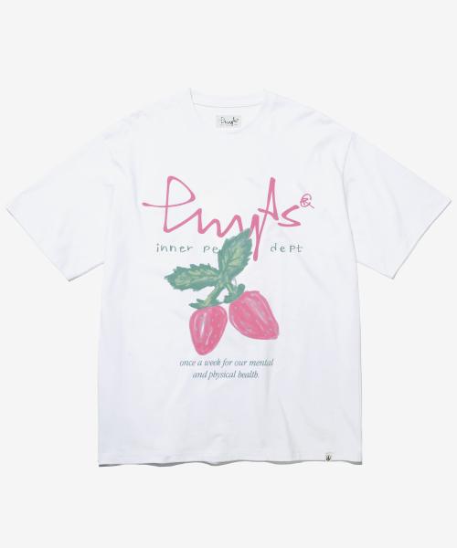 스트로베리 반팔티셔츠_화이트/핑크