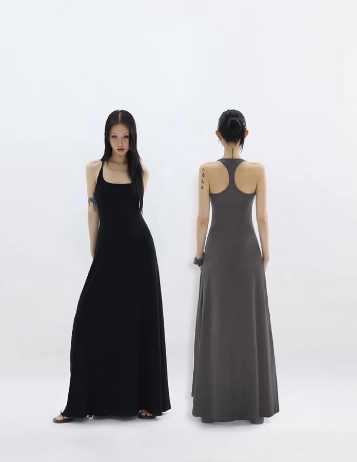 MEIYA FUZZYKON 슬림핏 캐미솔 원피스/민소매 (2color)