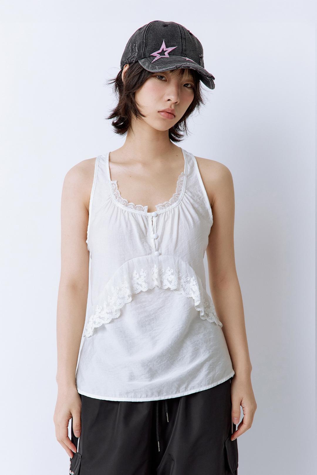 Fairy Vintage Lace Top White [예약발송 05/30]