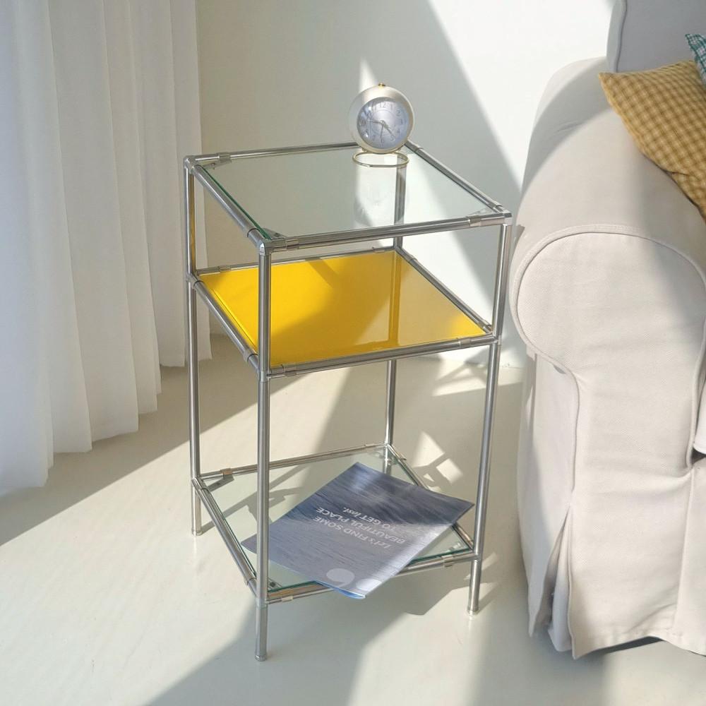 비햅핀 모듈협탁 모듈 선반 3단 침대 틈새 쇼파 협탁 미드센추리 거실 사이드 테이블 103