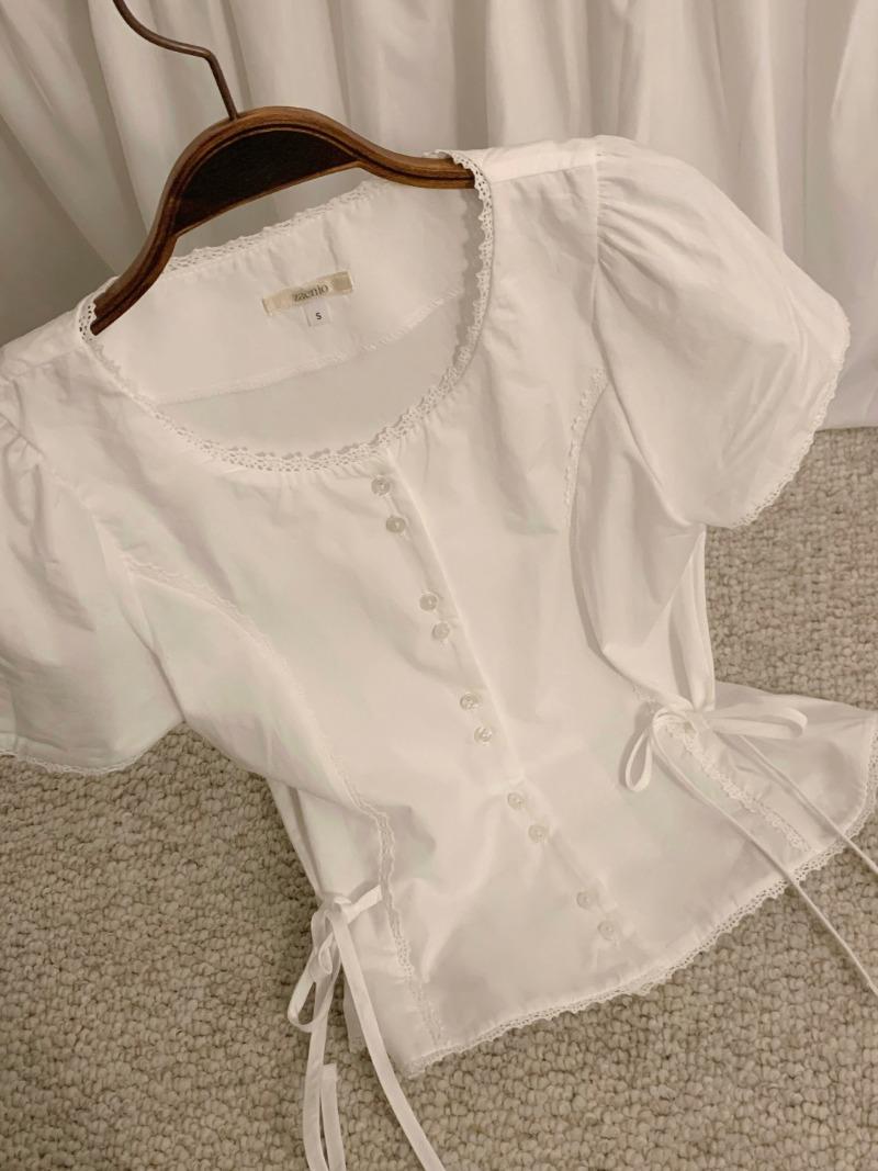 (pre-order) léa blouse_white
