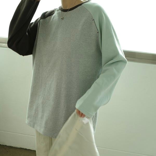Colorblock Raglan T / Melange