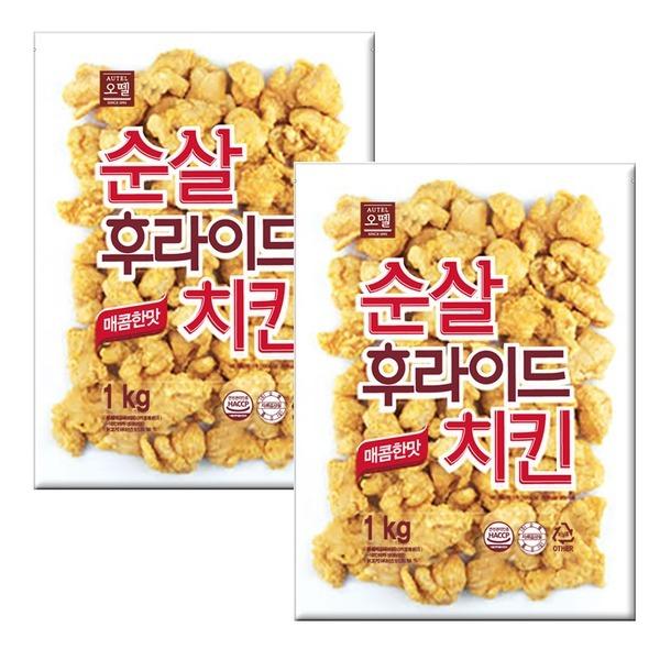 오뗄 순살 후라이드 치킨 1kg+1kg /냉동식품/