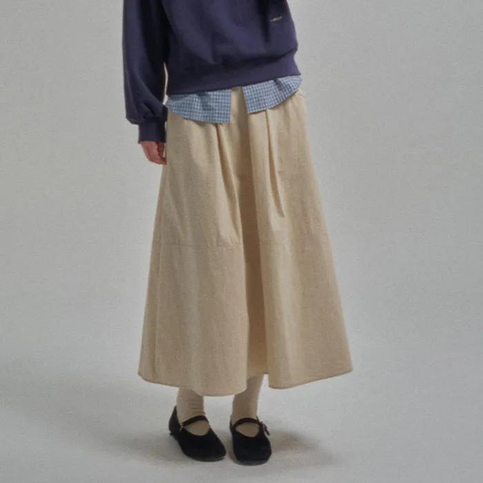 MIYU SHIRRING SKIRT_CREAM