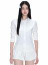 White Lovelock Embroidered Shirt