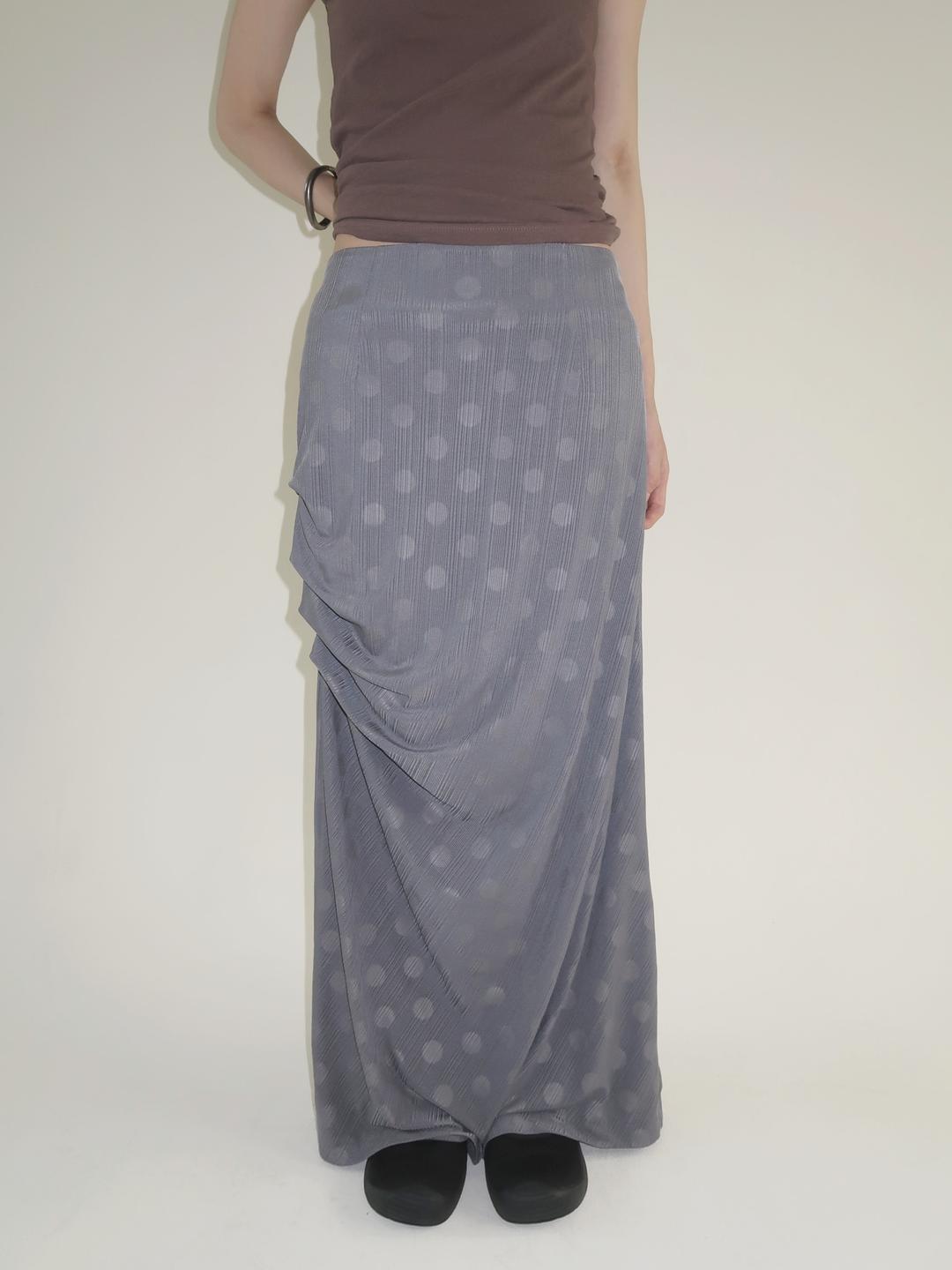 DOT DRAPE SNAP SKIRT