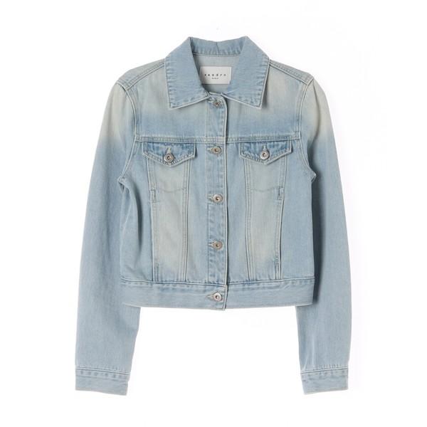 산드로 (S)스카이블루 단추 데님자켓