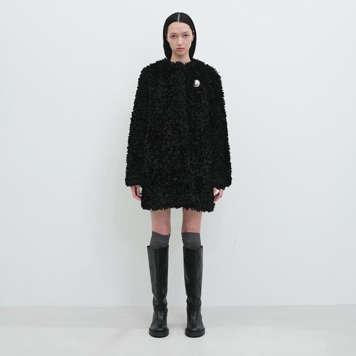 Half Fur Coat (Black)
