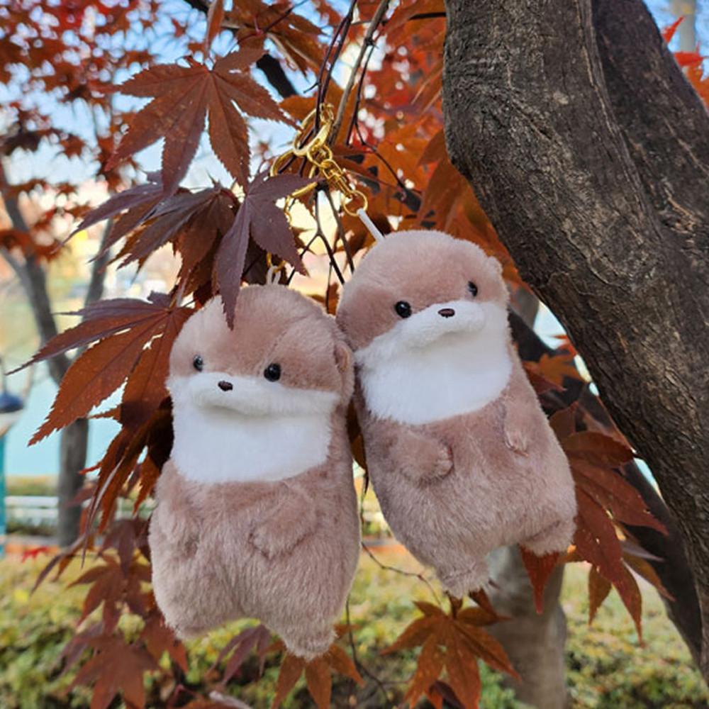 어뮤즈 앙증맞은 수달인형 키링 10cm 효달이 AMUSE