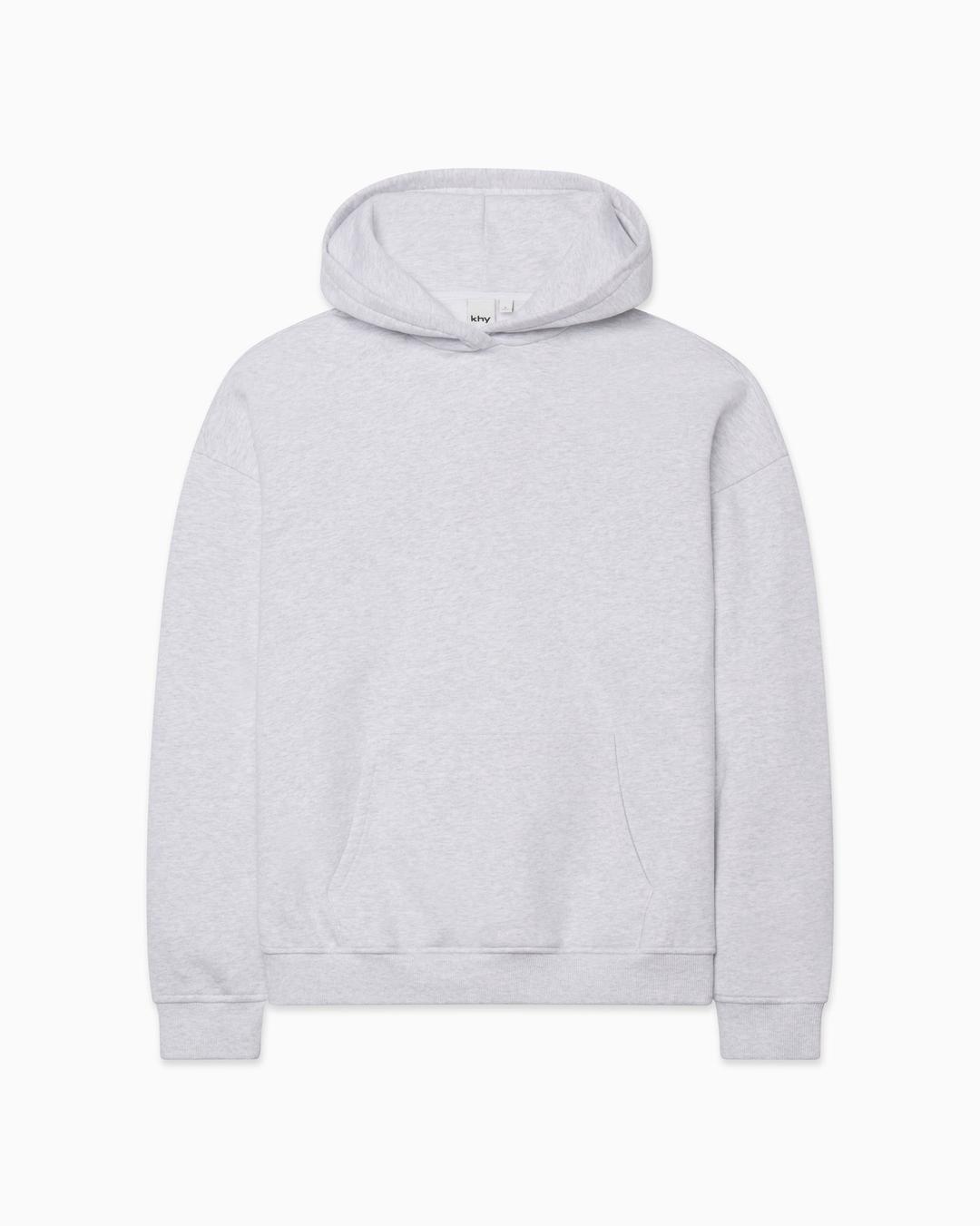 Fleece Oversized Hoodie | Light Heather Grey - XXS