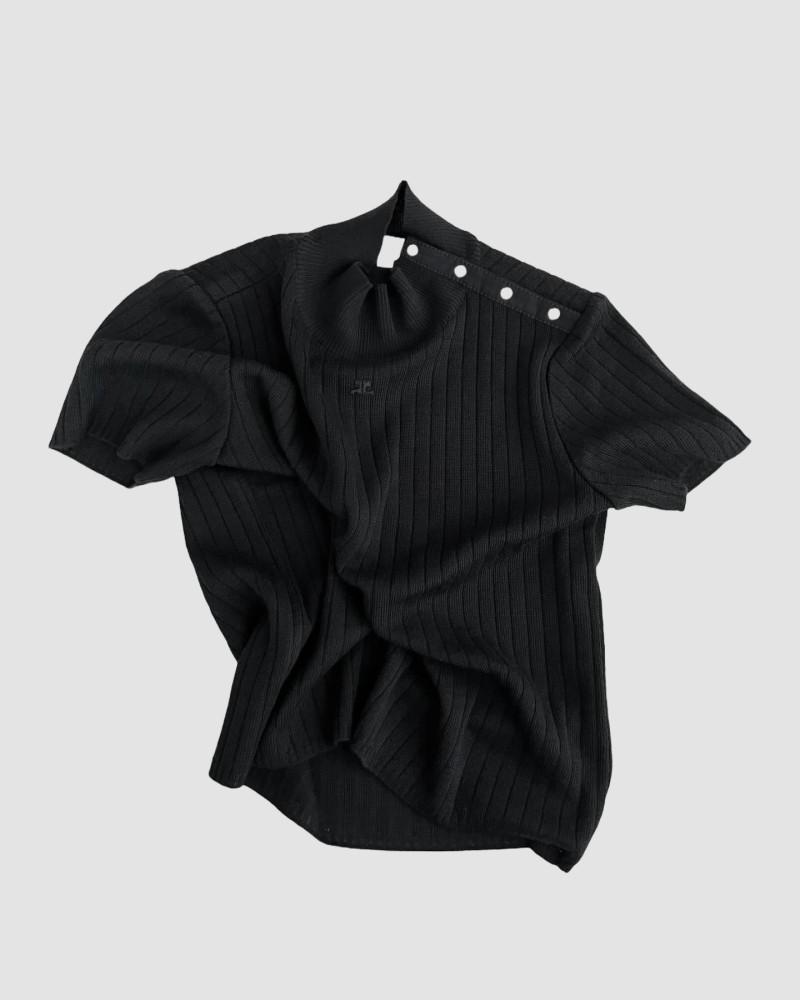 꾸레쥬 니트 COURREGES button knit