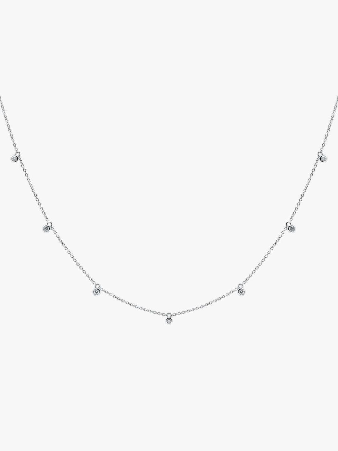 랩다이아몬드 7포인트 베젤목걸이 (2mm)