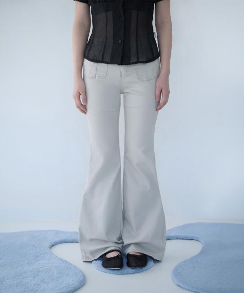 BUTTON POCKET BOOTCUT PT SAND RAW