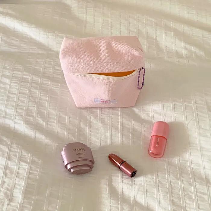 pocket pouch - cotton pink