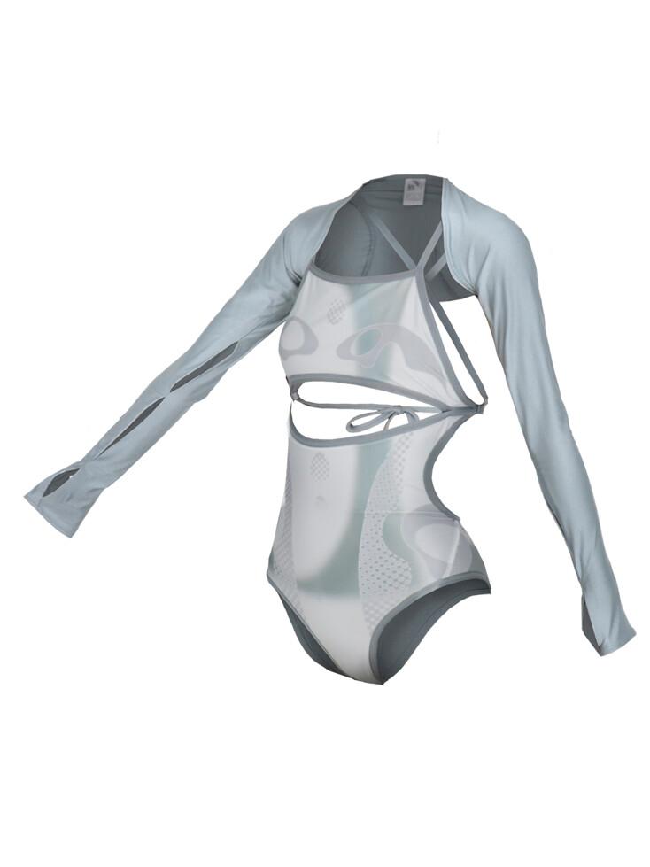 Solid Bolero Rash Guard / Grey