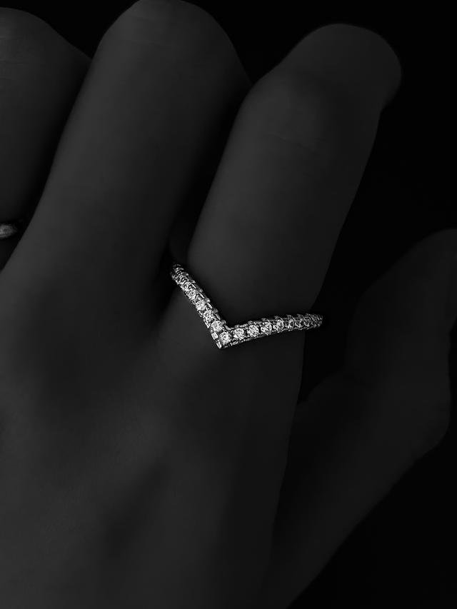 [925 Silver] V Shape Guard Ring