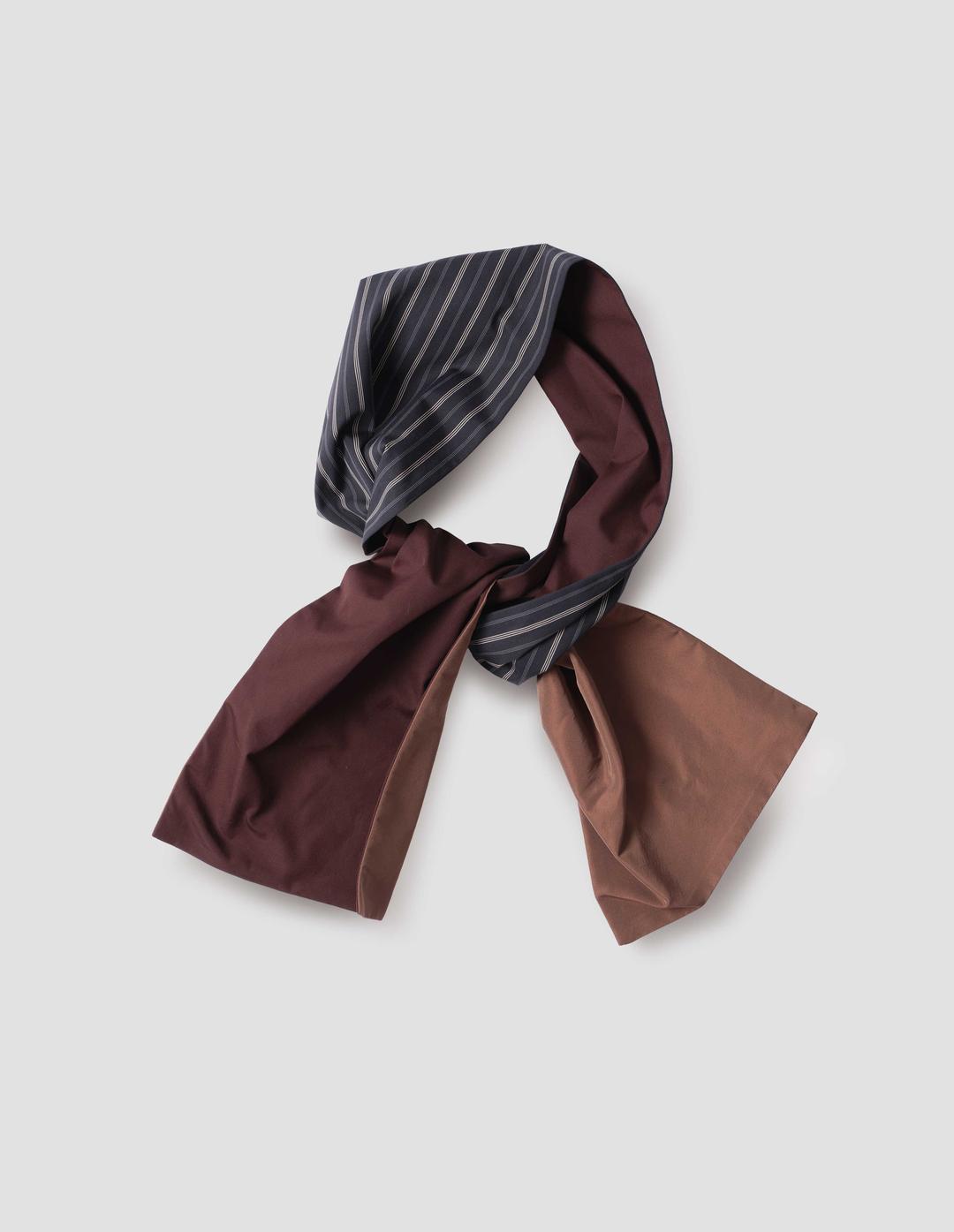 Mahogany dry cotton poplin Shirting Scarf | Margaret Howell
