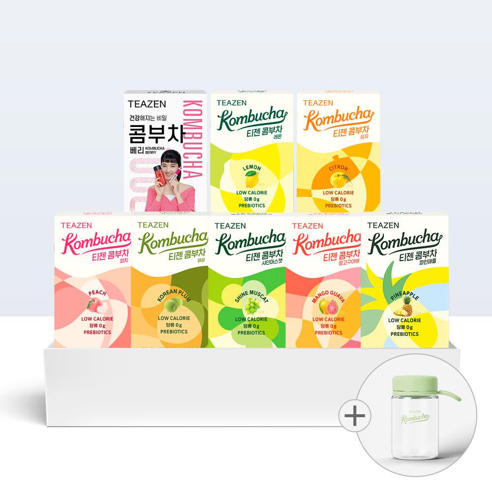 티젠 콤부차 10스틱X8박스 혼합(80스틱)+에코 보틀