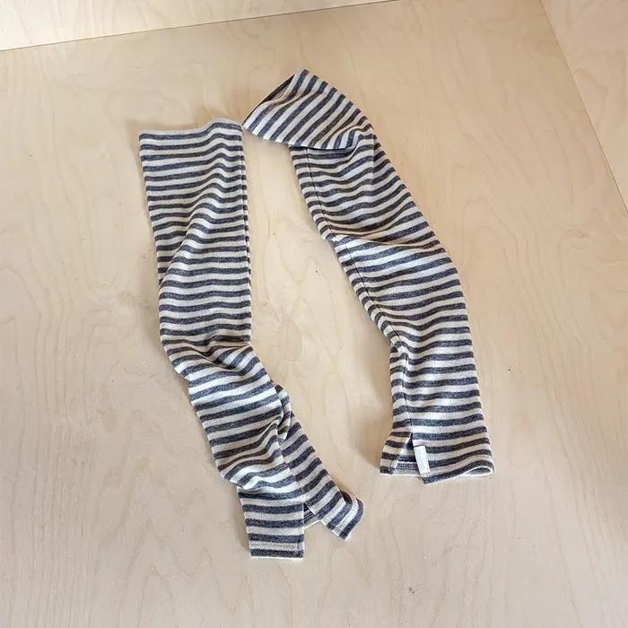 STRIPE LEG WARMER_WHITE/GREY