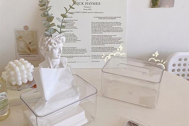 [5%쿠폰]스퀘어 클리어 아크릴 티슈 휴지 케이스 2colors 2size