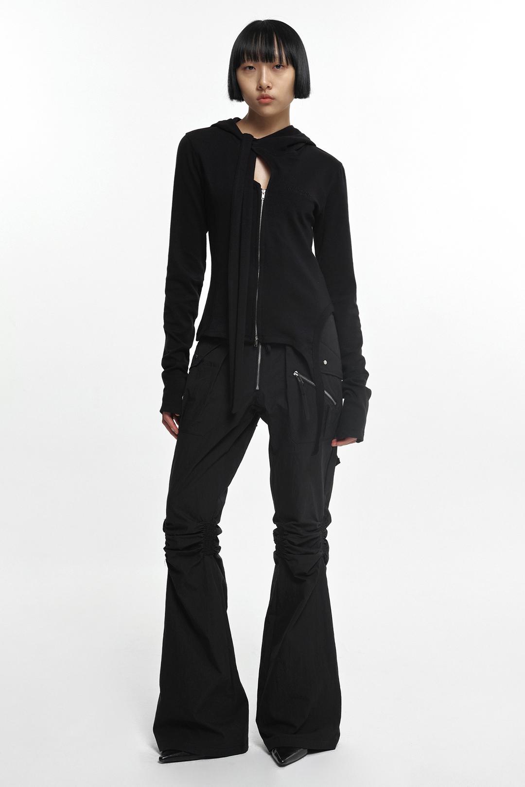 EXPOSURE ZIP DETAIL PANTS (UNISEX) BLACK