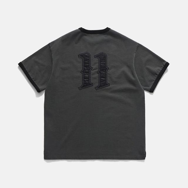 11 RINGER T-SHIRTS / GREY & BLACK
