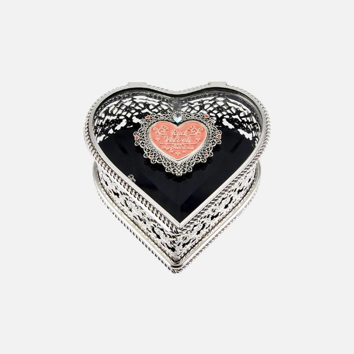 Red Velvet ANTIQUE CRYSTAL JEWEL CASE
