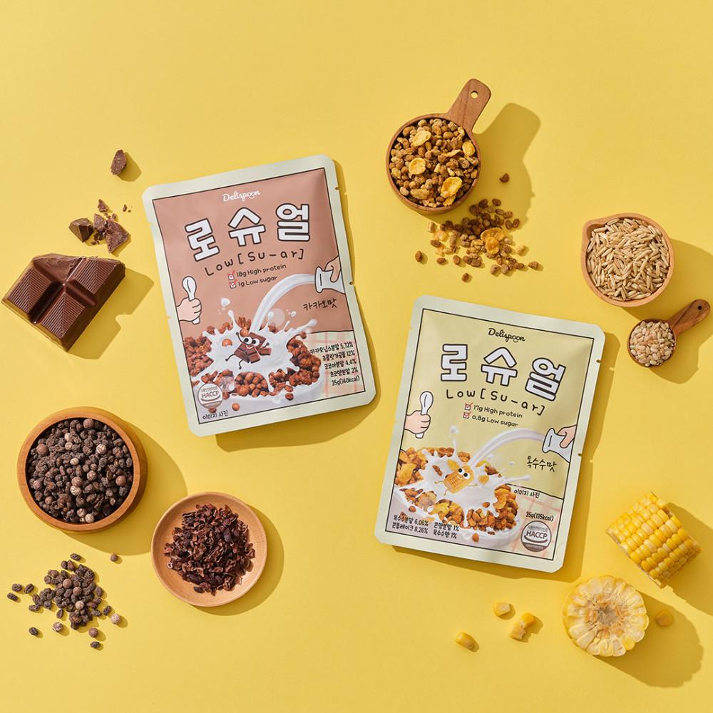 델리스푼 로슈얼 프로틴 시리얼 저당 단백질 그래놀라 10개