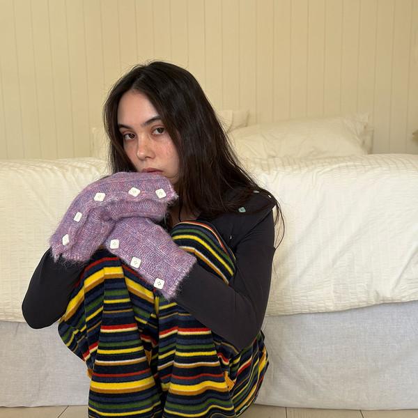 BUTTON HAND WARMER / purple