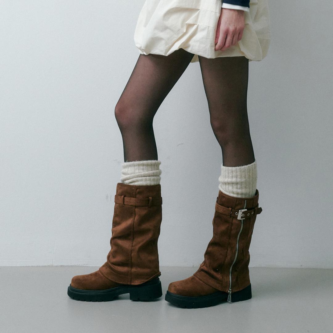 워머 벨티드 미들부츠 412446004(4cm/단독 컬러)