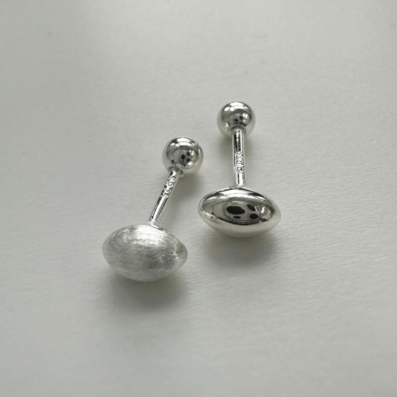 925 Pebble stone piercing (single)