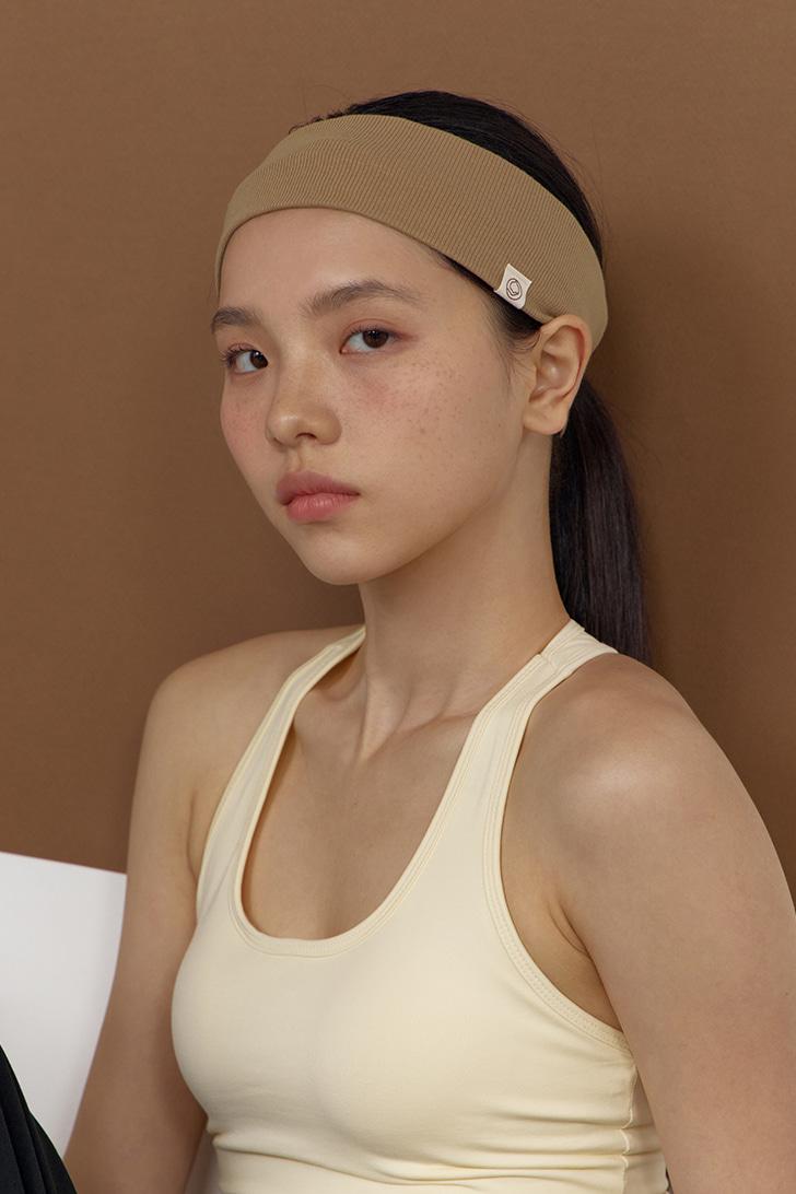 DHYANI ribbed head band (Brown)