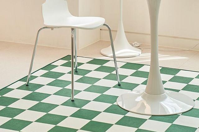 MD추천! 먼지없는 빅 체커보드 단모 러그 사계절 카페트 5size