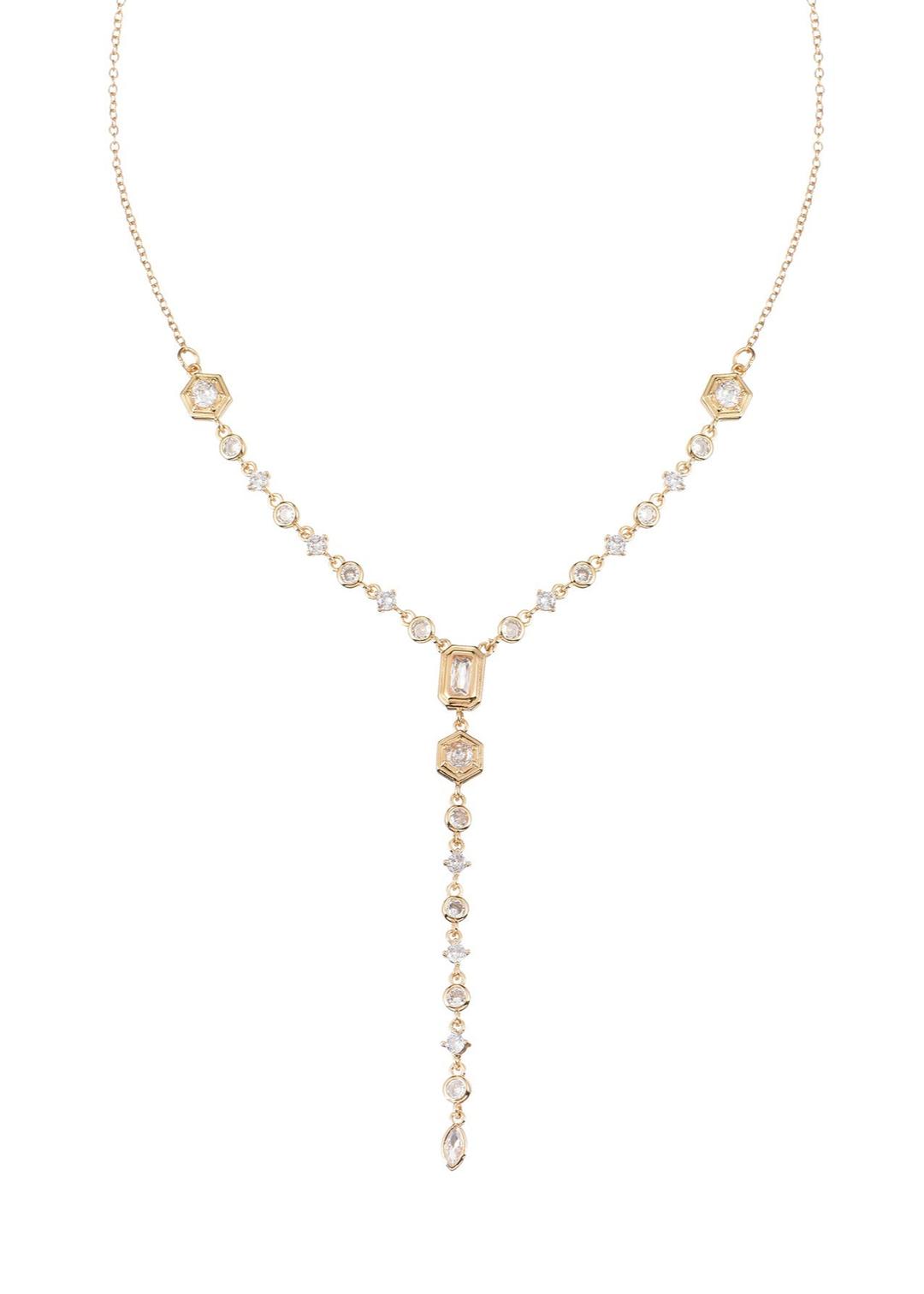 Hayes Glittering Golden Lariat Necklace II