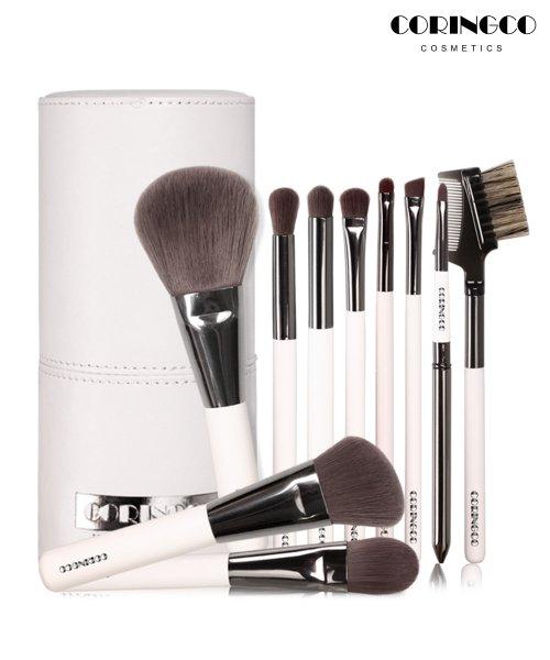 애쉬브라운 메이크업 브러쉬 세트 10pcs