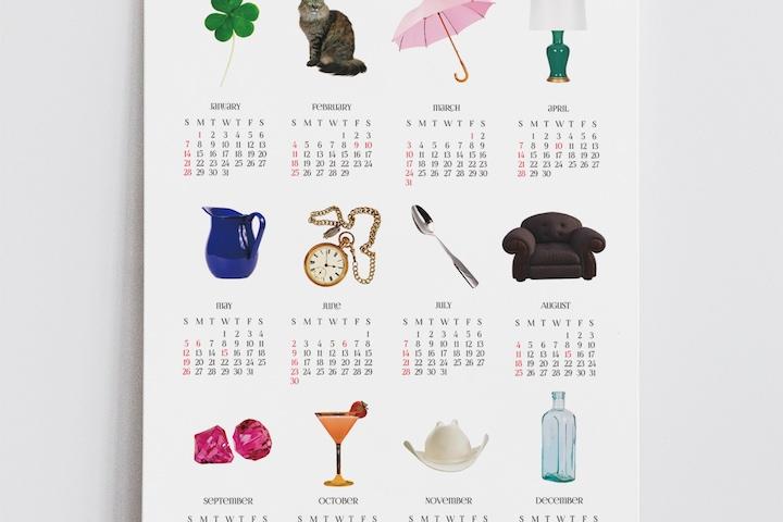 2024년 인테리어 달력 포스터 한장 캘린더 액자 -홈오브제