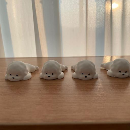 누워있는강아지 석고방향제