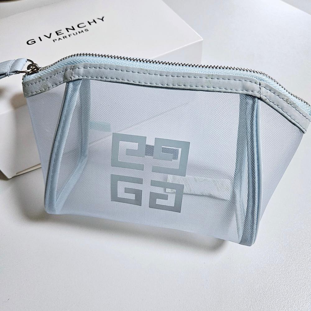 지방시뷰티 연블루 메쉬 파우치