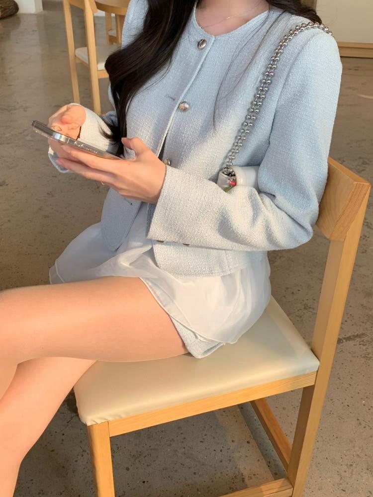 리앤 노카라 트위드숏자켓 (2color) 여자봄자켓 하객룩 벚꽃룩 세트코디