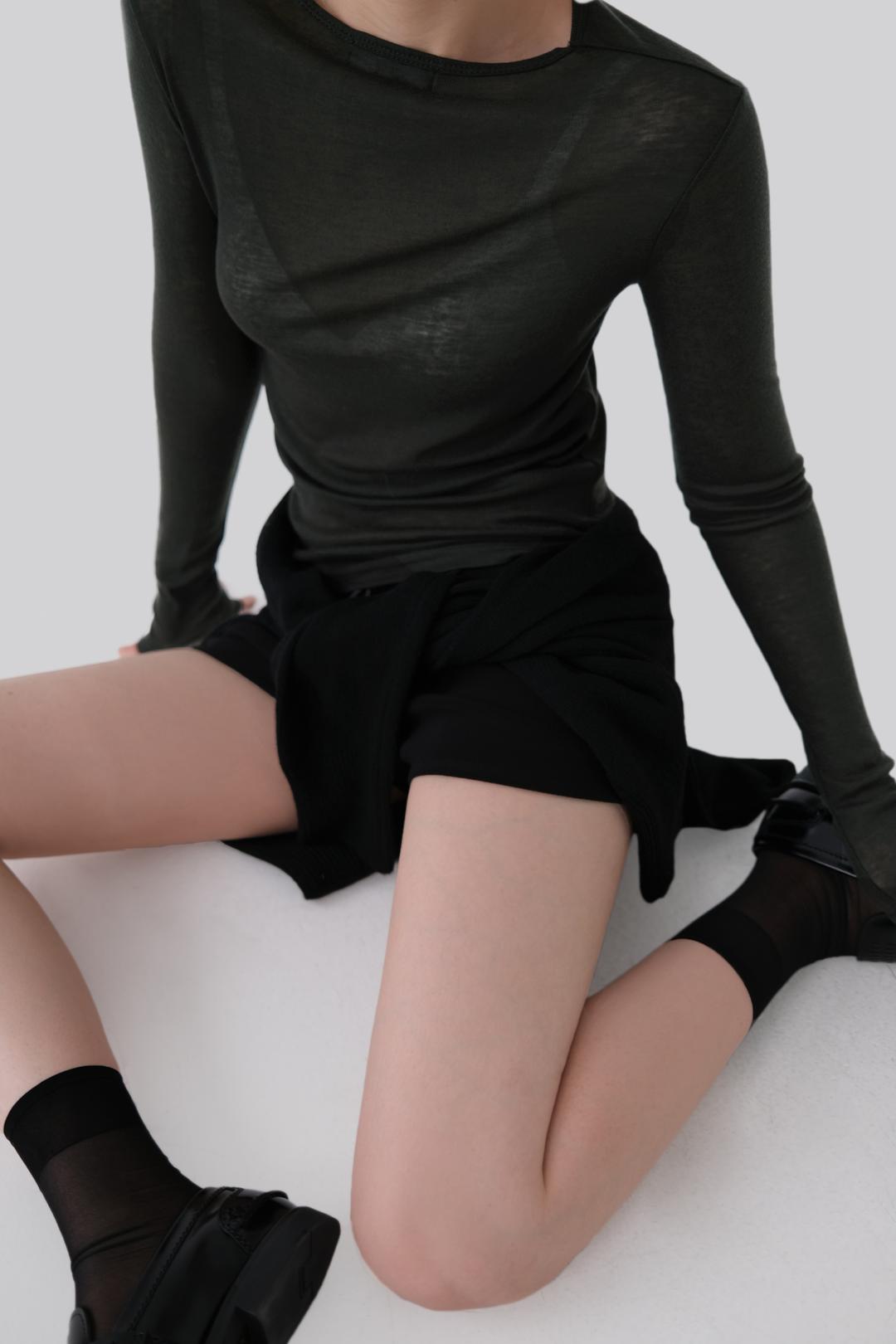 어텀 텐셀울레이어드티셔츠