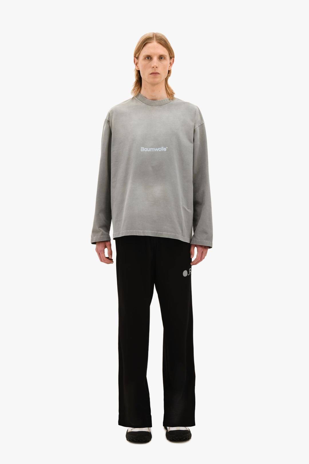 Baumwolle Longsleeve Washed Light-grey