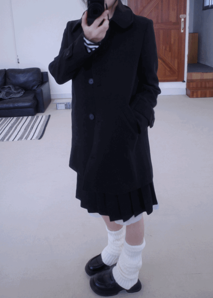 묘랑 하누 레귤러 하프 코트