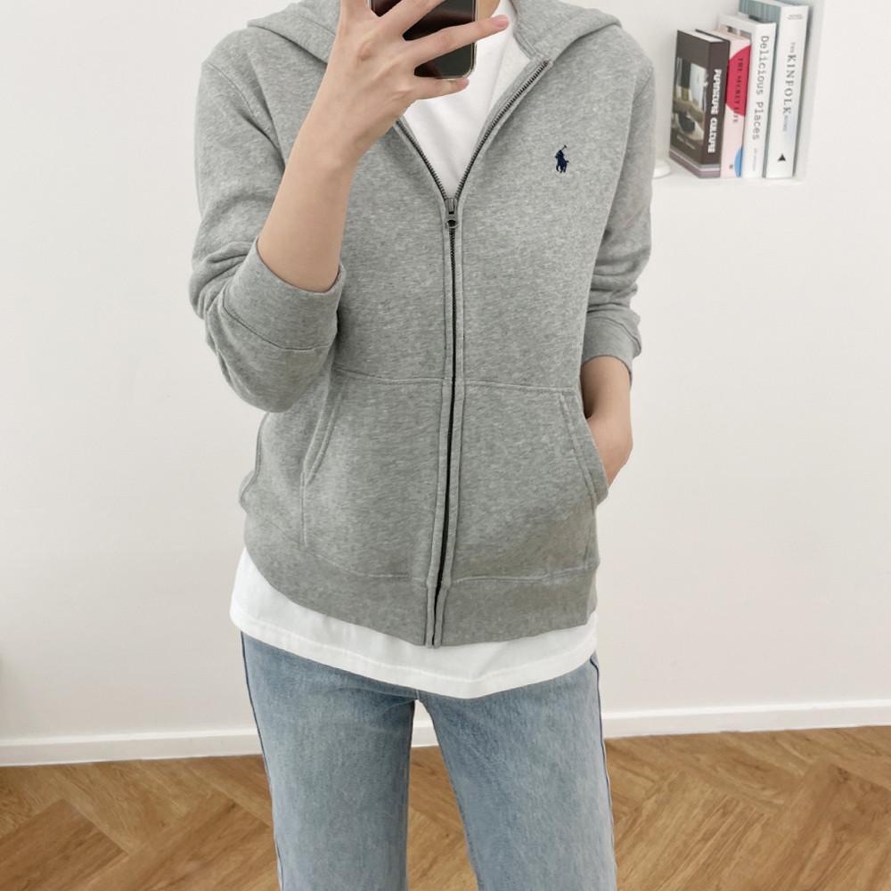 [당일발송] 백화점 폴로 보이즈 기모 후드 집업 남녀공용