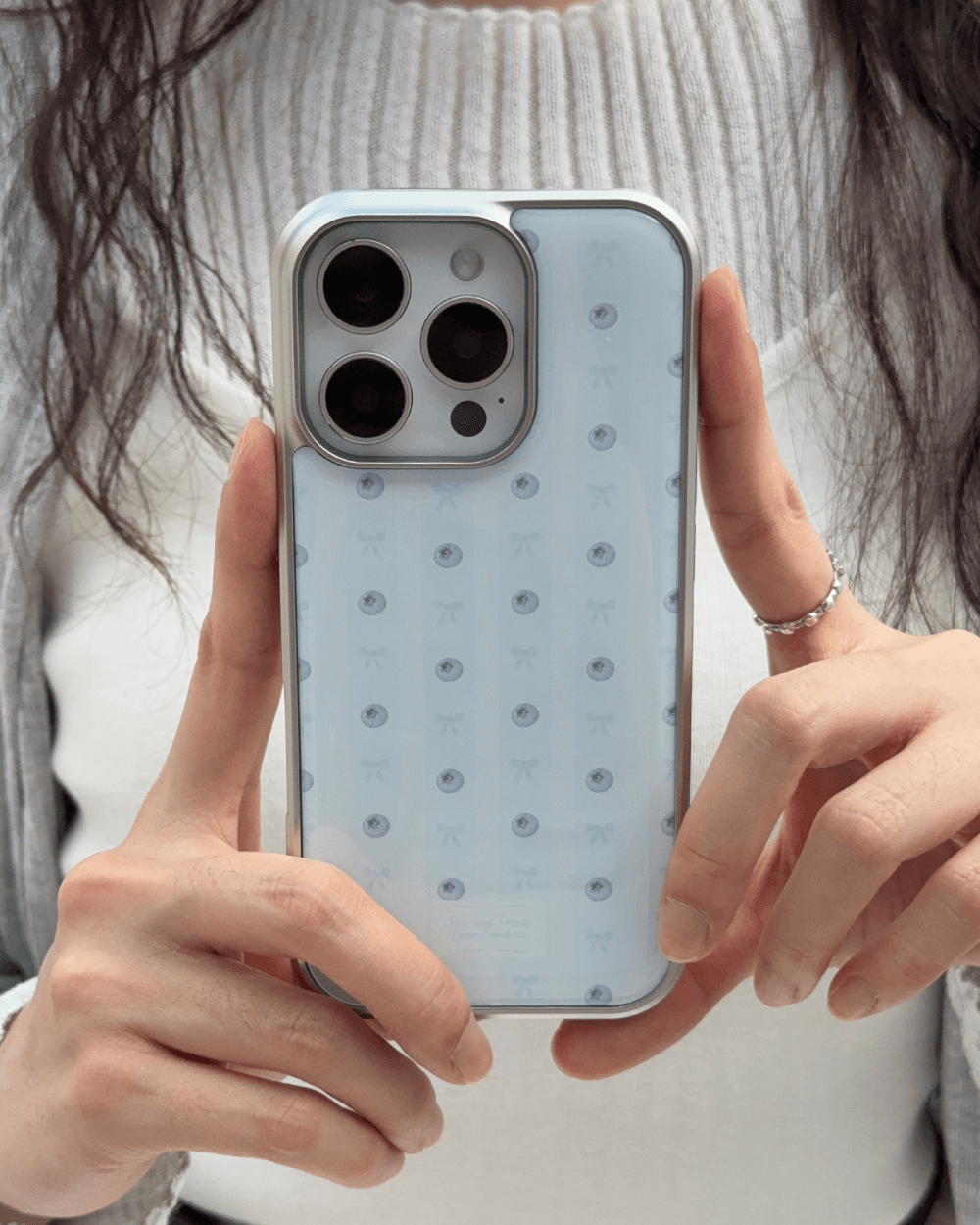 Blueberry mood  silver case