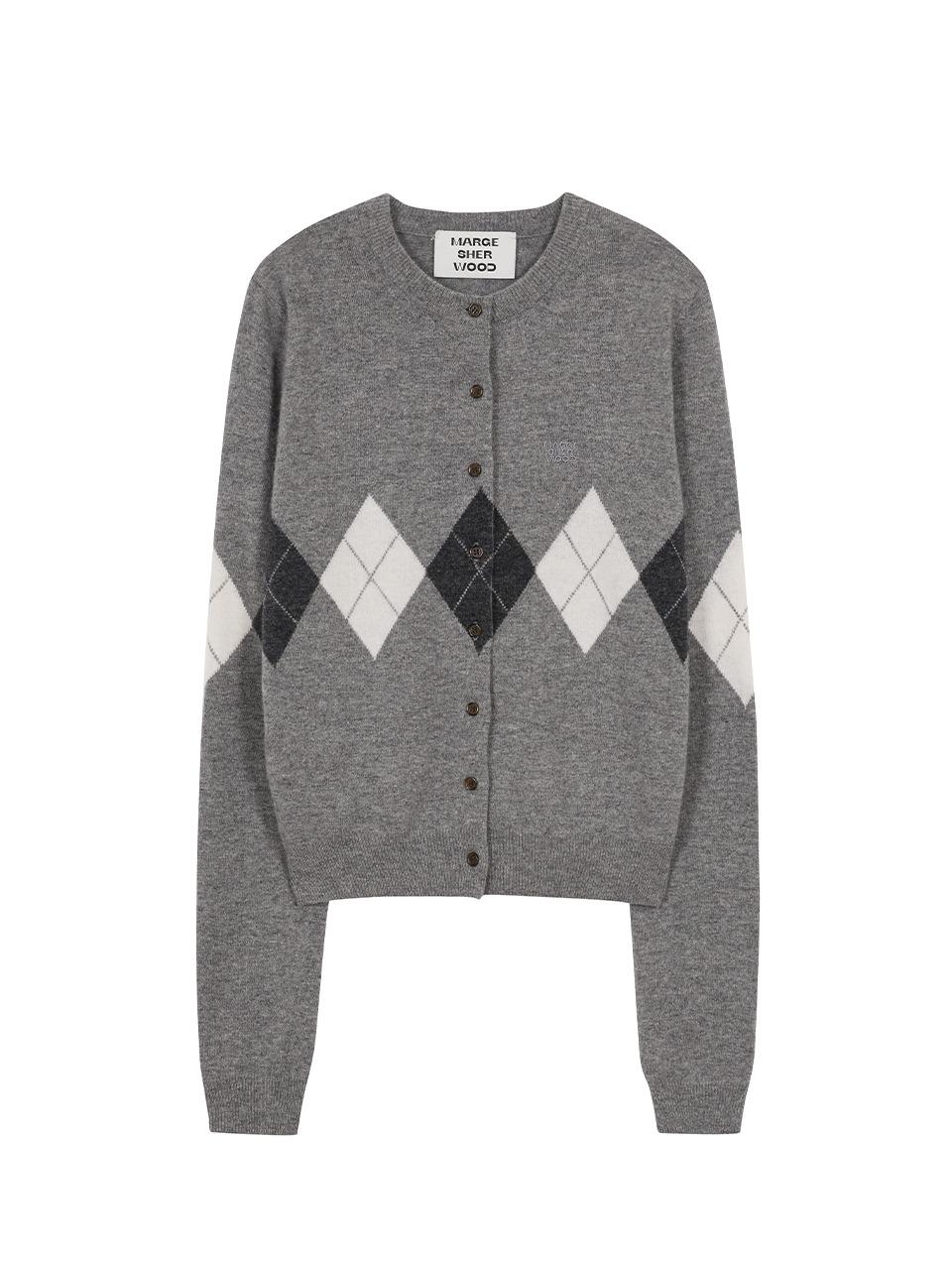 ARGYLE CARDIGAN_grey