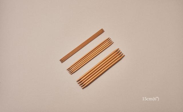 [TOOL] US 사이즈 장갑, 양말 바늘 단품 / 15cm Double Pointed Bamboo Knitting Needle / 킨키아미바리 / 씨니트 / 코와코이로이로