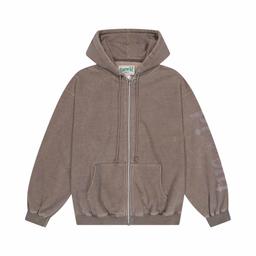 Tuewid midnight zip up hoodie in sand dune