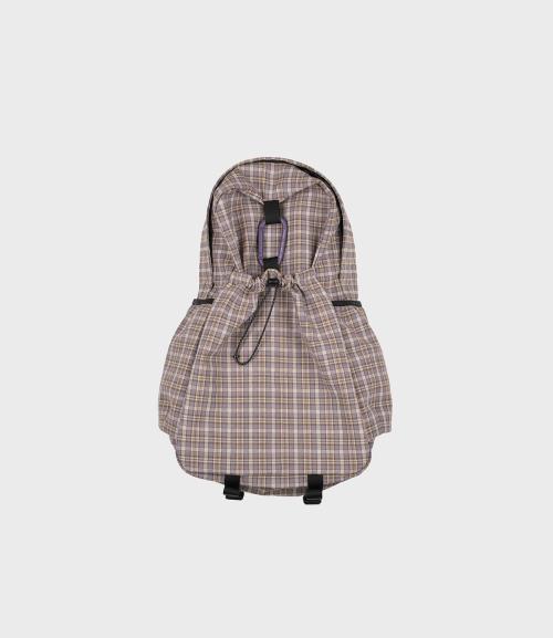 mmo backpack cotton check 3layer / grape