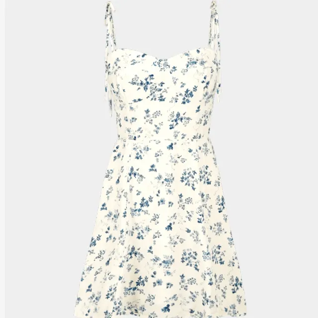 [당일출고/휴양지🏖️] Cream White Flower mini dress 몰디브 동남아 휴양지 신혼여행 뷔스티에 미니 원피스